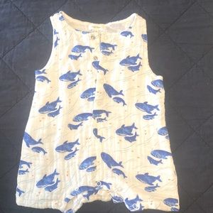 Angel Dear Whales Muslin Romper